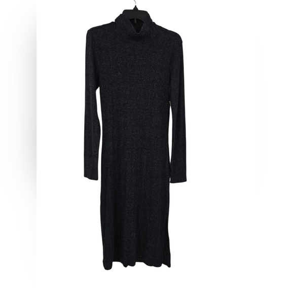 New Anthropologie Daily Practice Turtleneck Side Slit Dress Small - Picture 2 of 8